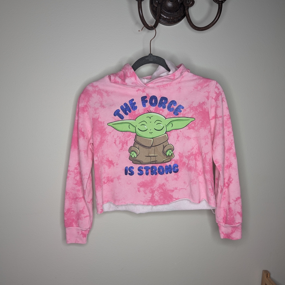Star Wars Pink Tie-Dye Hoodie with Yoda Graphic